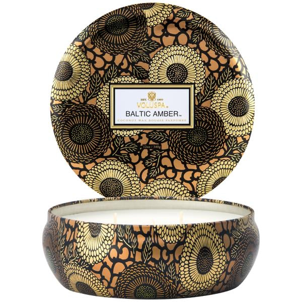 Voluspa Baltic Amber 3 Wick Tin - Sublime Clothing Boutique
