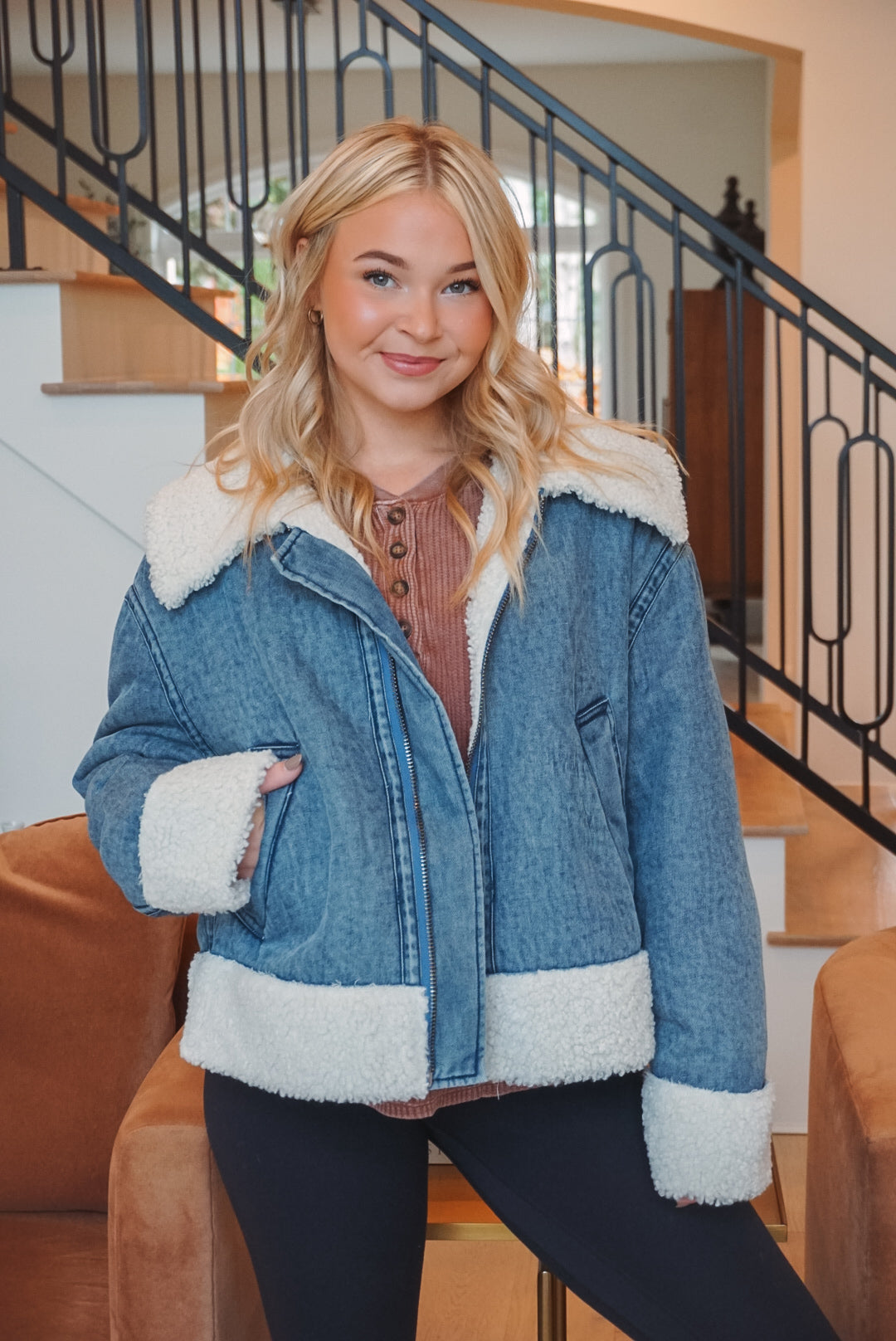 Vail Sherpa Denim Jacket – Sublime Clothing Boutique
