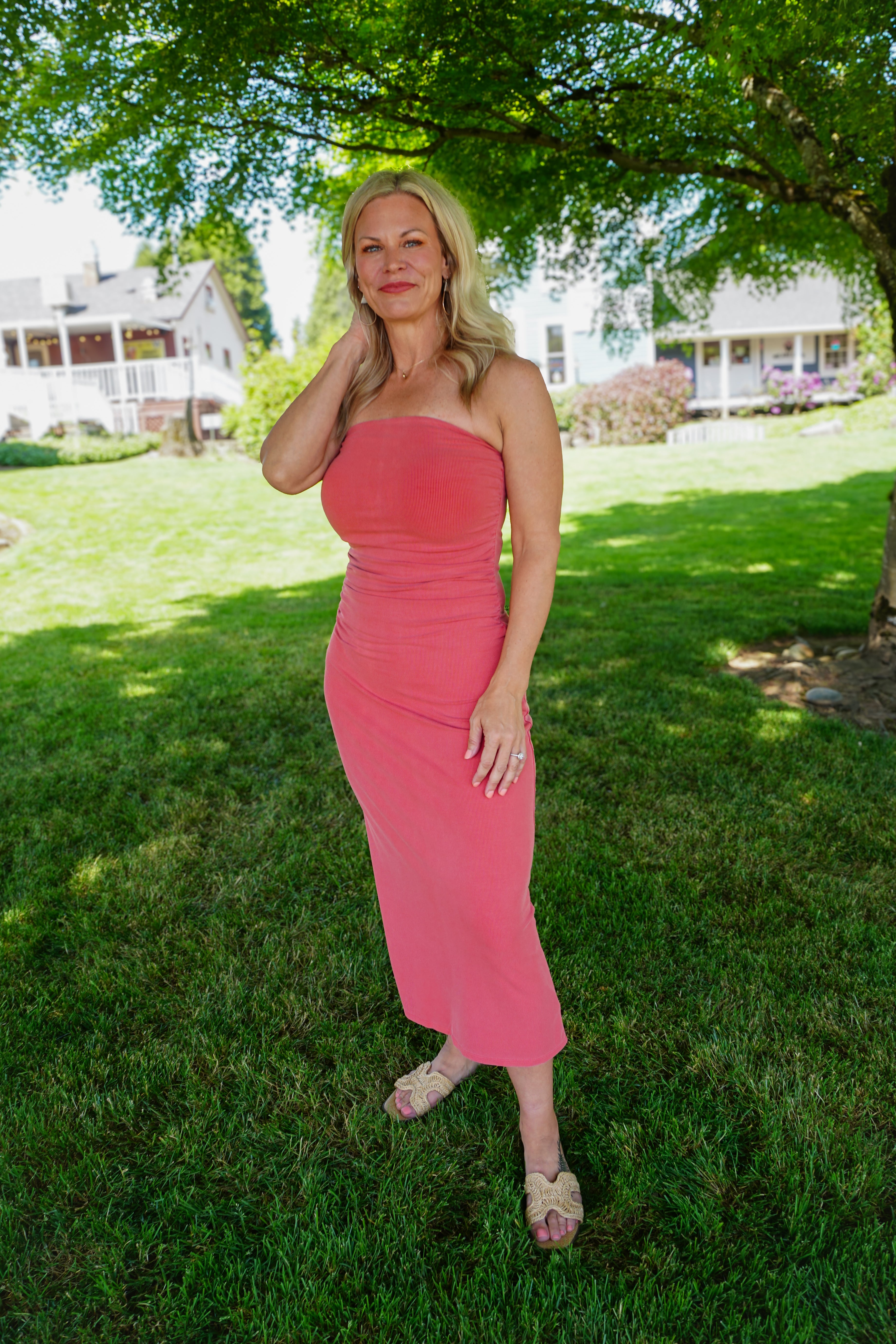 Vanessa Ruched Tube Dress