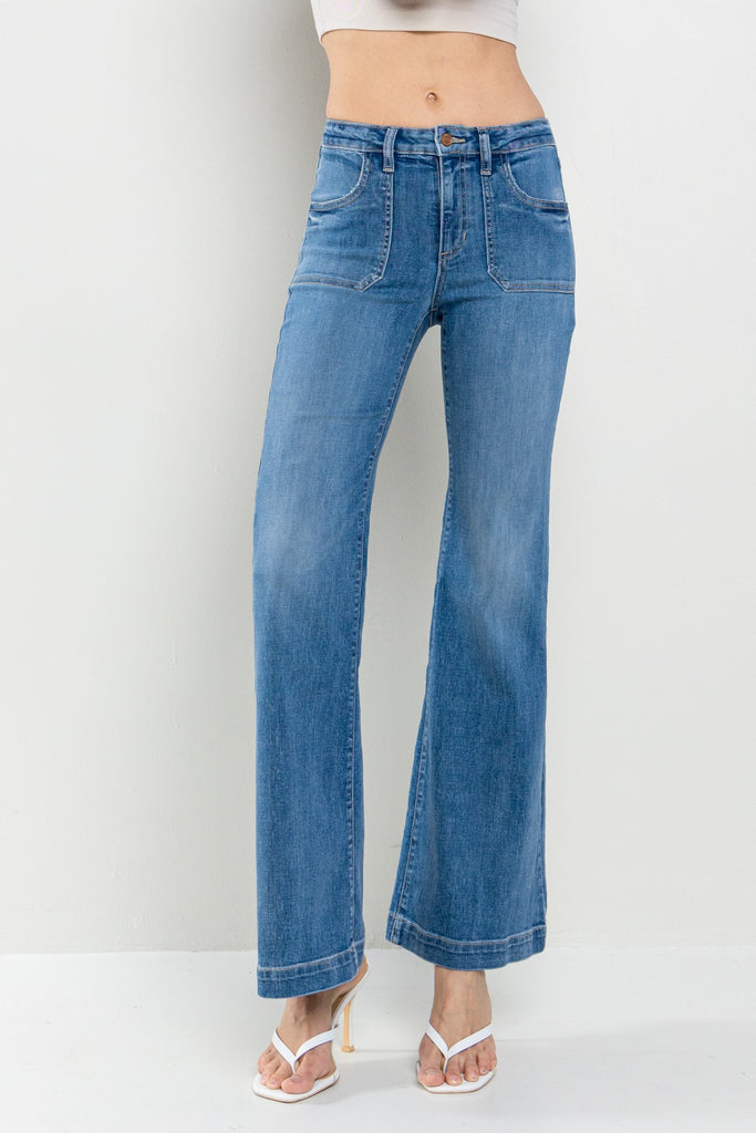Free People After Dark Mid Rise Flare Jeans – Sublime Clothing Boutique