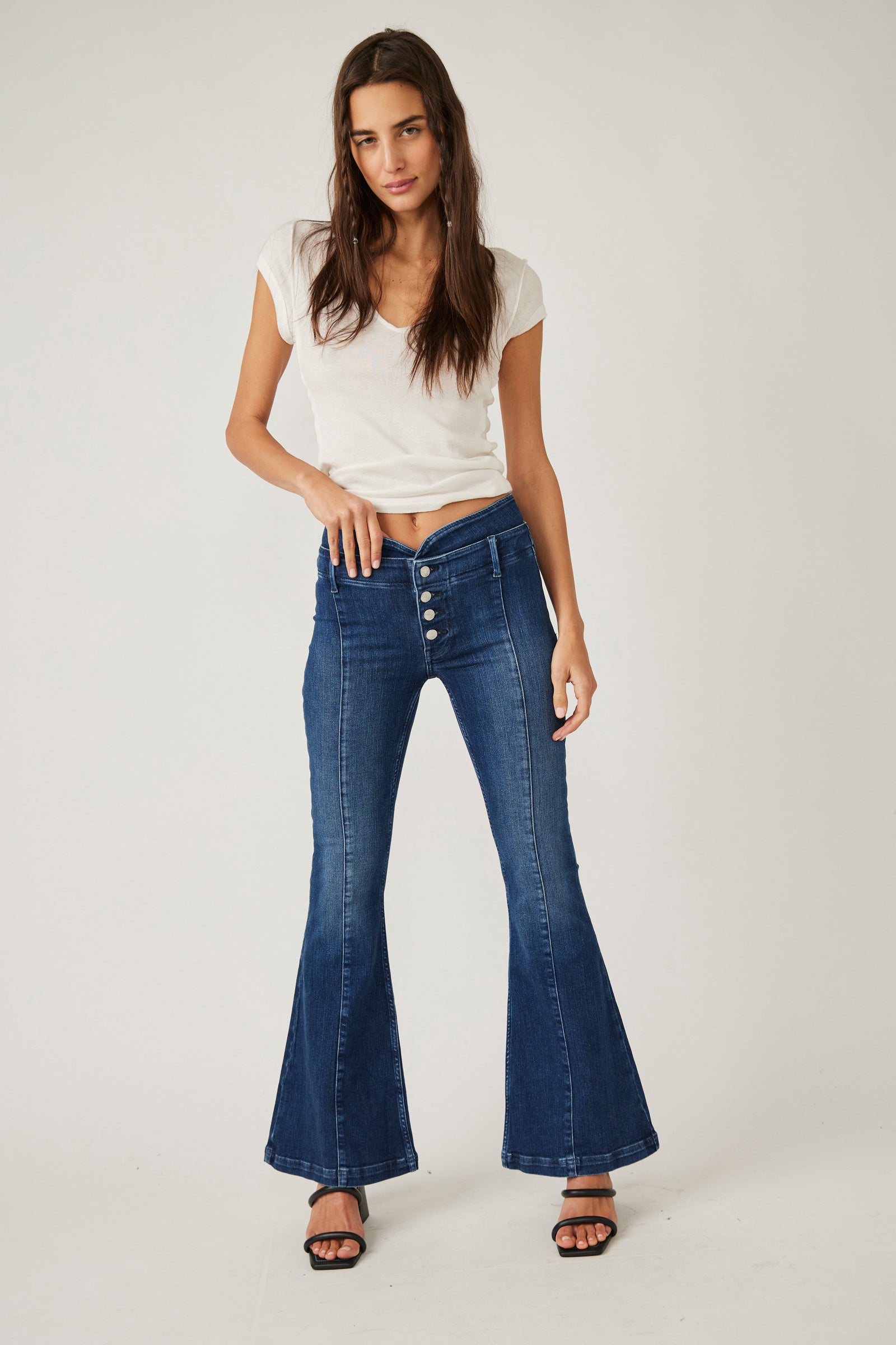 Free People After Dark Mid Rise Flare Jeans – Sublime Clothing
