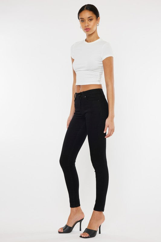 Otto Mid Rise Black Skinny Jeans