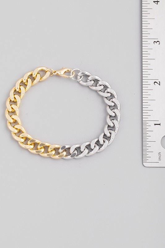 Half & Half Chain Bracelet - Sublime Clothing Boutique