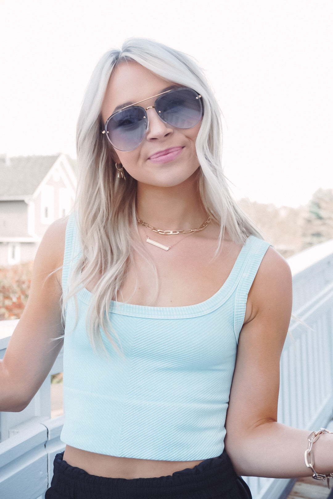 NikiBiki Chevron Ribbed Crop Tank – Sublime Clothing Boutique