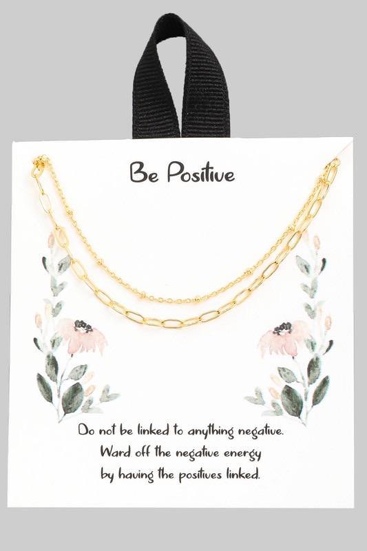Be Positive Necklace - Sublime Clothing Boutique