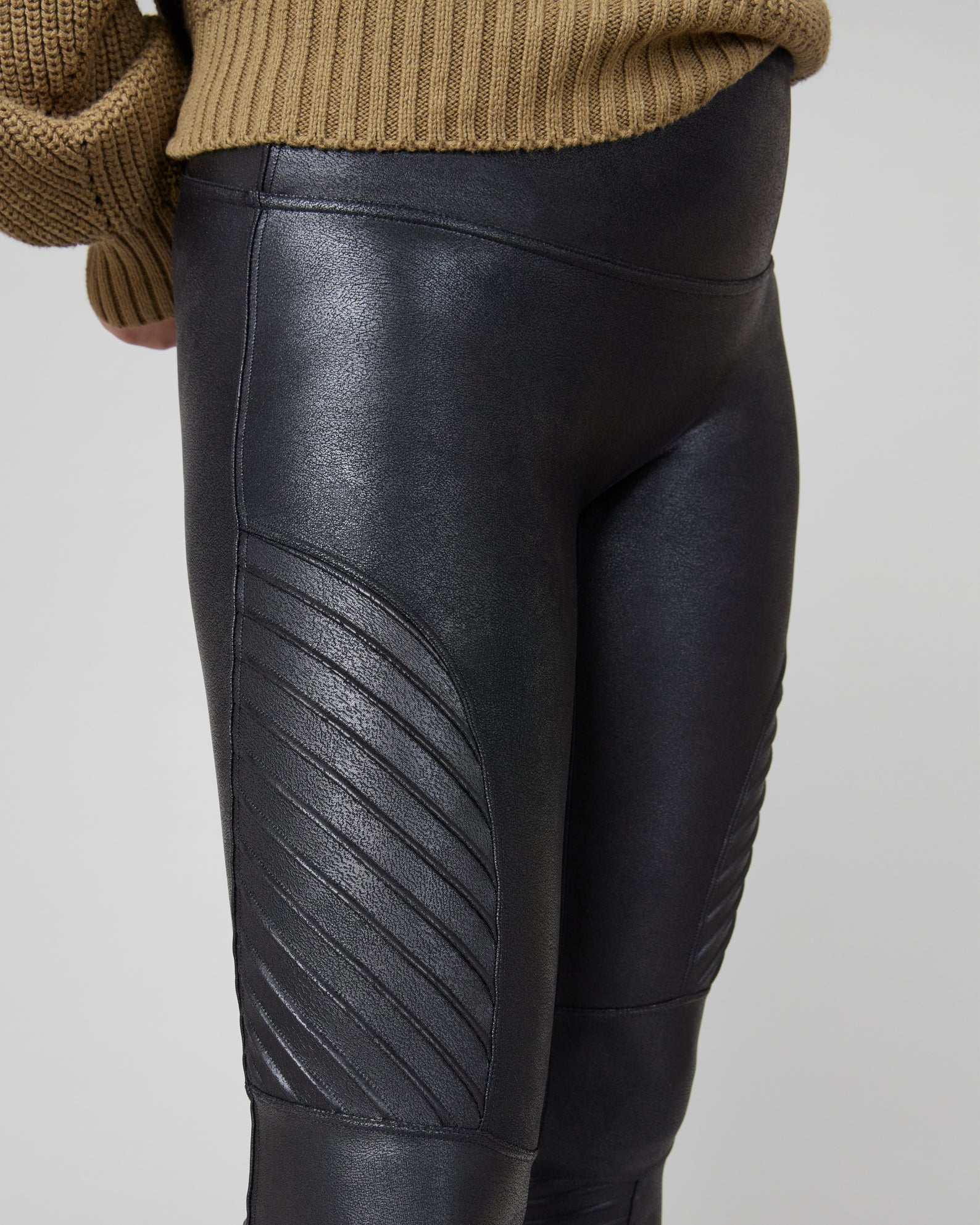 Spanx Faux Leather High Waist Sculpting Leggings In Black