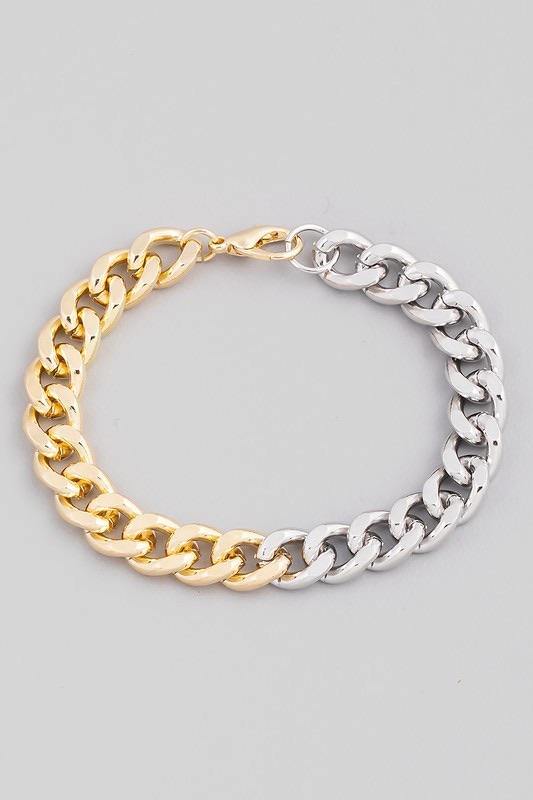 Half & Half Chain Bracelet - Sublime Clothing Boutique