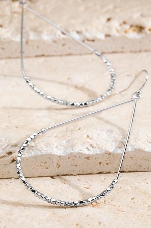 Simple Bling Teardrop Hoop - Sublime Clothing Boutique