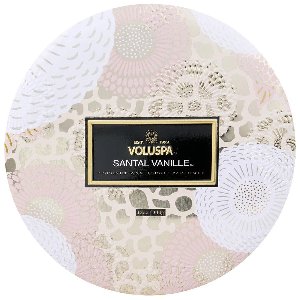 Voluspa Santal Vanille 3 Wick Tin Candle - Sublime Clothing Boutique